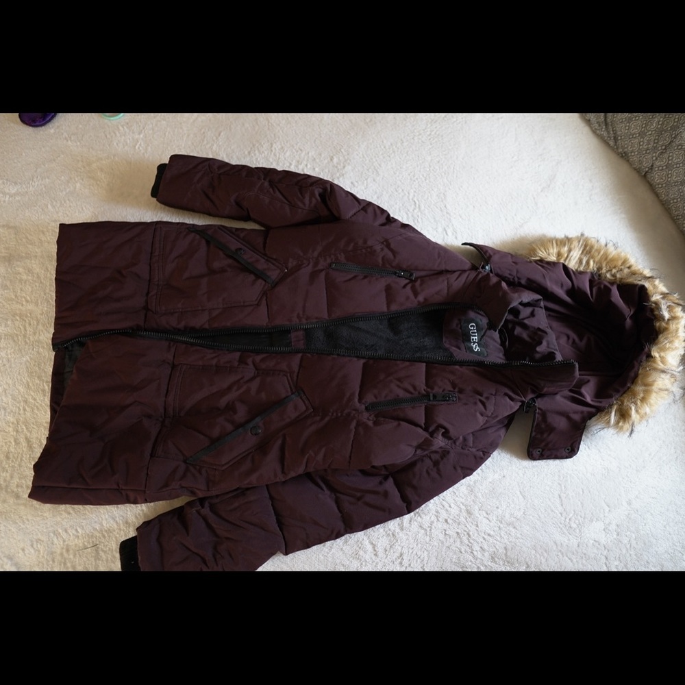 GUESS Burgundy Parka